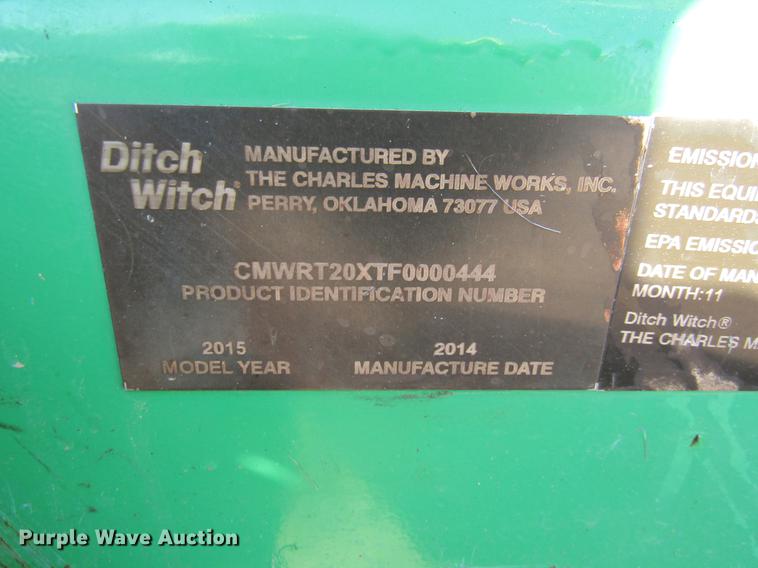 image for item FI9526 2014 Ditch Witch RT20 trencher