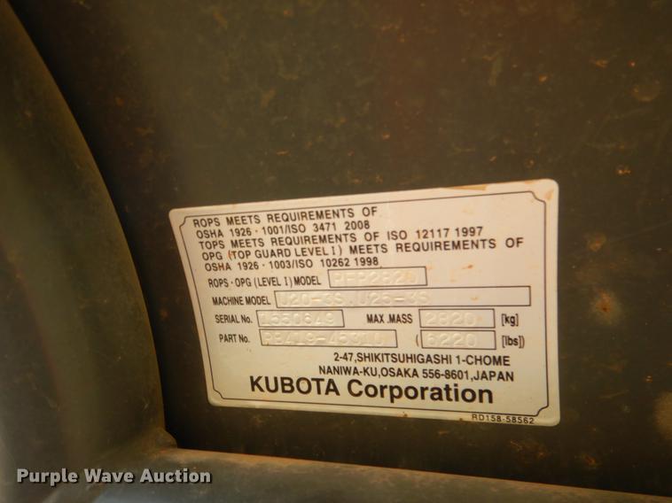 image for item DF2050 2015 Kubota U25S mini excavator