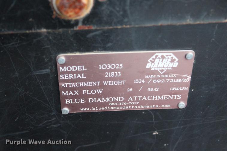 image for item DF2053 2015 Blue Diamond 103025 skid steer brush mower