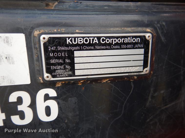 image for item DF2054 2016 Kubota SVL95-2S skid steer