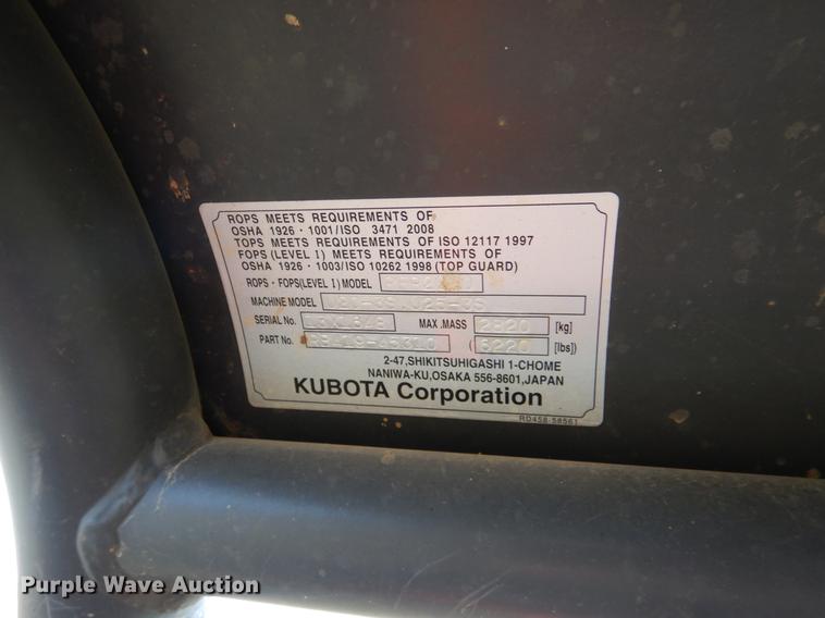 image for item DF2078 2014 Kubota U25 mini excavator