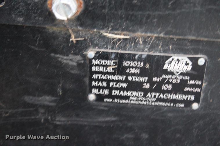 image for item DF2085 2017 Blue Diamond 103025 skid steer brush mower