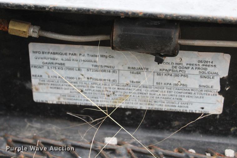 image for item DF2087 2014 PJ T6202 tilt deck utility trailer