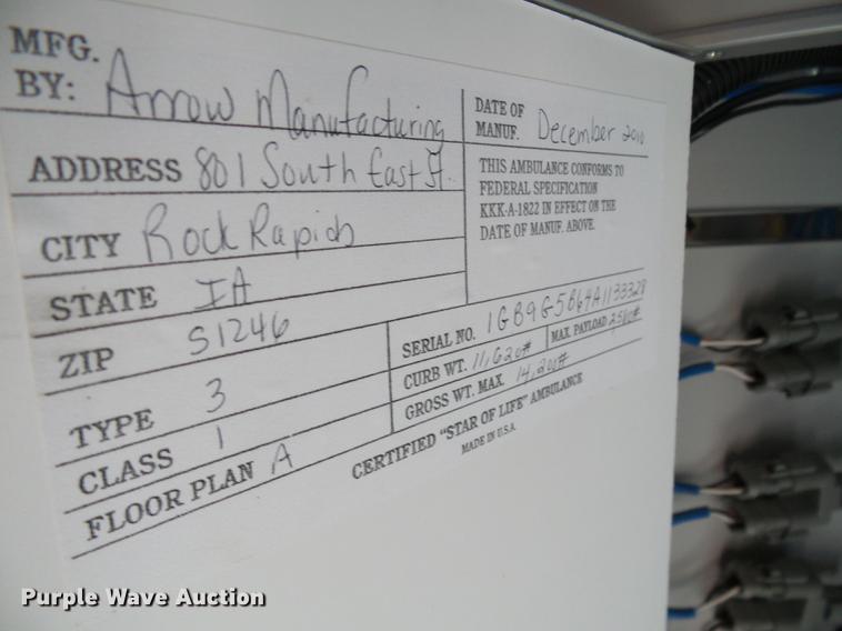 image for item DB2084 2010 Chevrolet Express G4500 ambulance