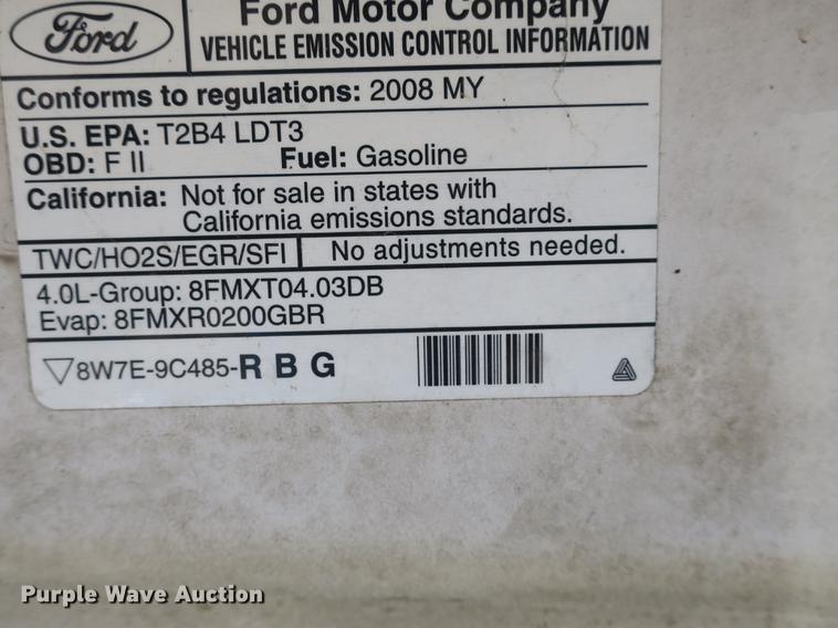 image for item DB8933 2008 Ford Explorer SUV