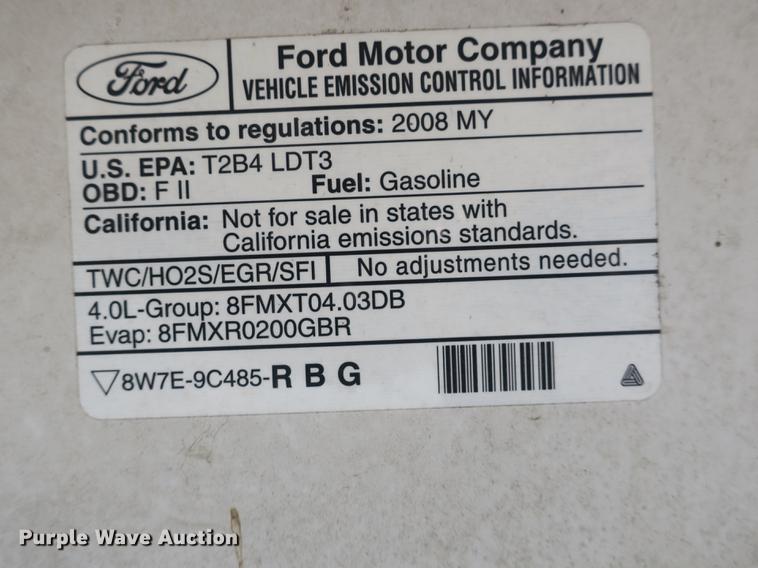 image for item DB8939 2008 Ford Explorer XLT SUV