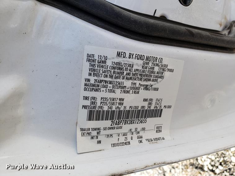 image for item DB9447 2011 Ford Crown Victoria Police Interceptor