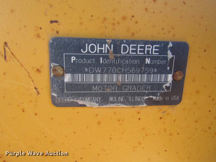 image for item DD3830 1998 John Deere 770CH motor grader