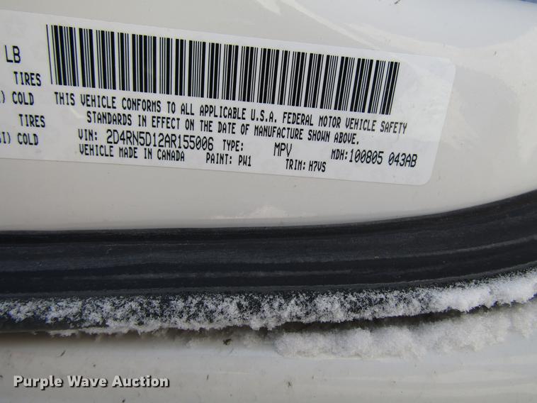 image for item DD3882 2010 Dodge Grand Caravan van