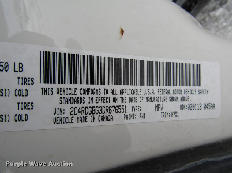 image for item DD3884 2013 Dodge Grand Caravan van