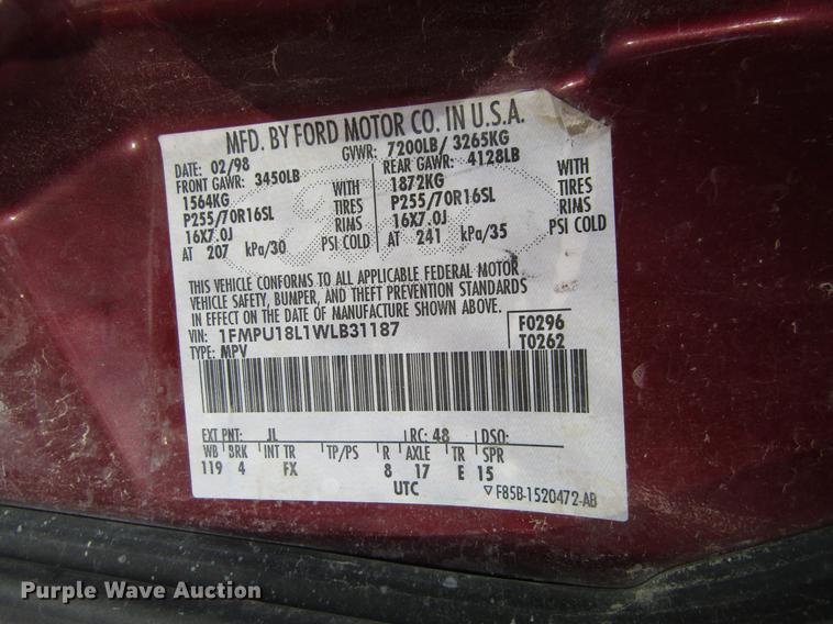 image for item DD3890 1998 Ford Expedition Eddie Bauer SUV