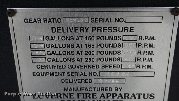 image for item DD6623 1994 HME Luverne fire truck