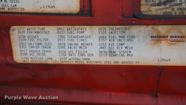 image for item DD6623 1994 HME Luverne fire truck