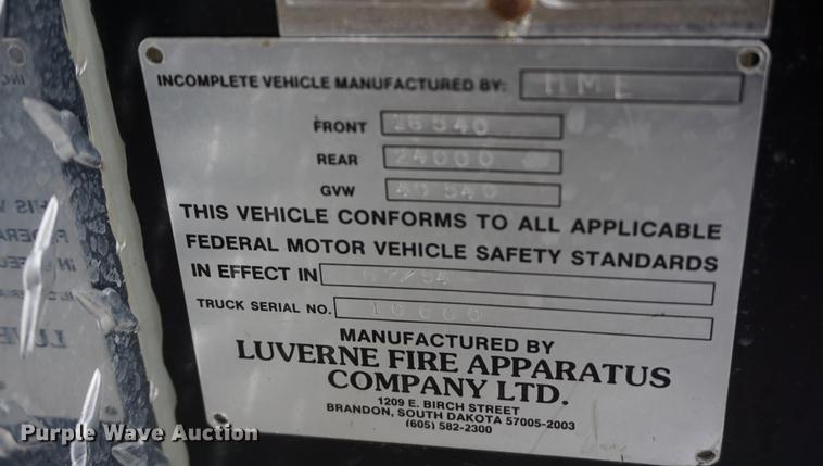 image for item DD6623 1994 HME Luverne fire truck