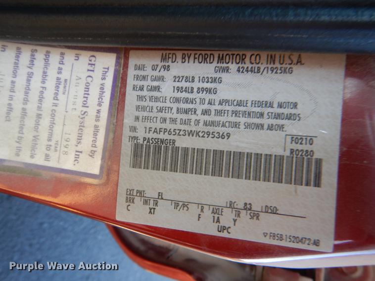 image for item DD8940 1998 Ford Contour LX