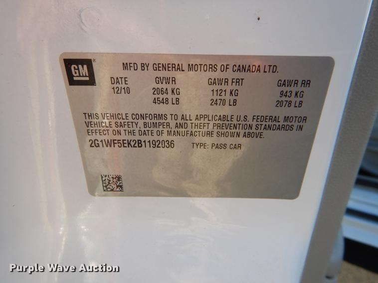 image for item DD8941 2011 Chevrolet Impala