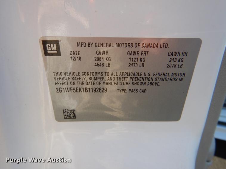 image for item DD8942 2011 Chevrolet Impala