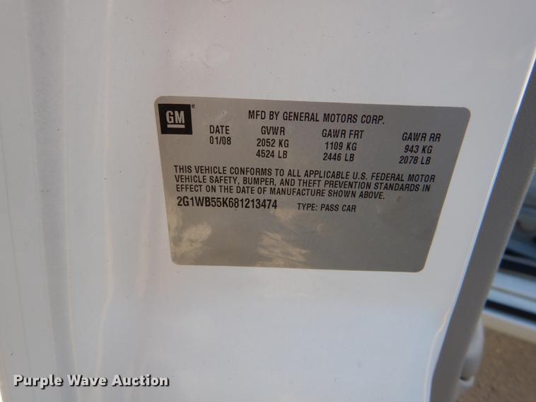 image for item DD8944 2008 Chevrolet Impala LS