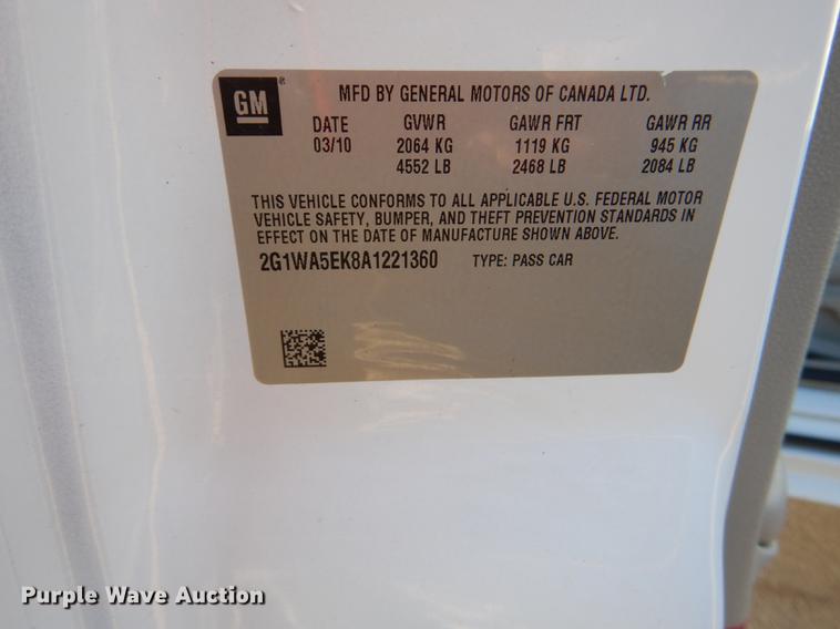 image for item DD8945 2010 Chevrolet Impala