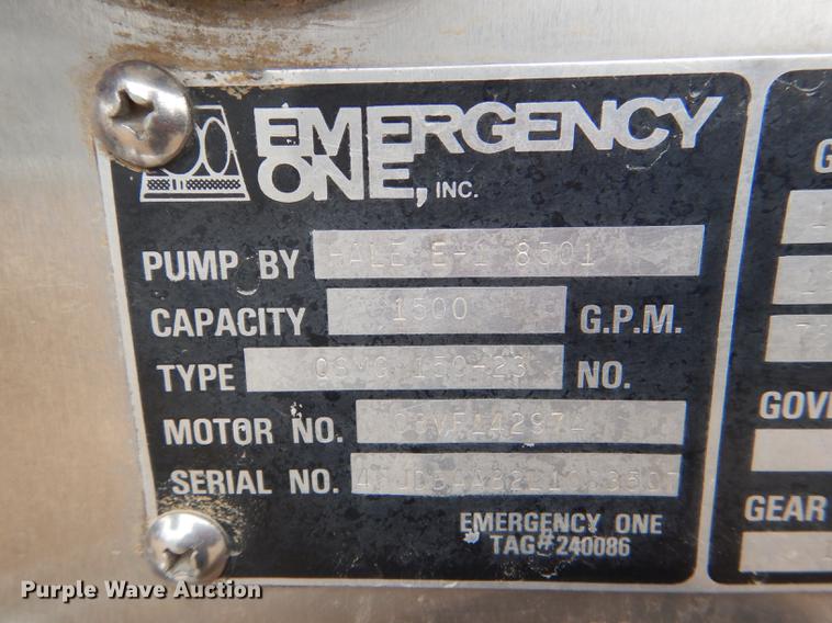 image for item DD8998 1990 E-one fire truck