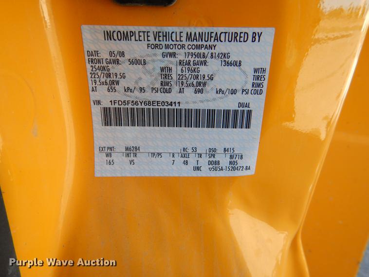 image for item DF1611 2008 Ford F550 utility truck