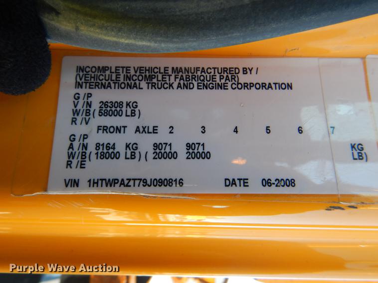 image for item DF1613 2009 International WorkStar 7500 dump truck