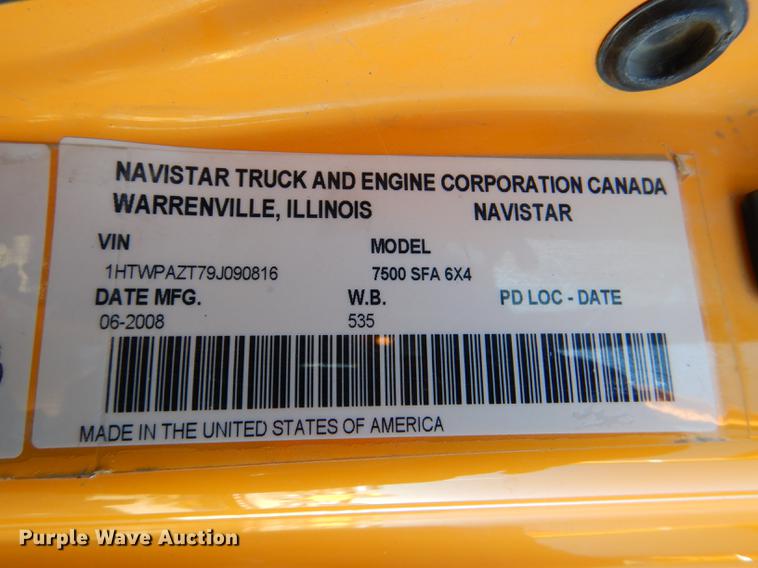 image for item DF1613 2009 International WorkStar 7500 dump truck