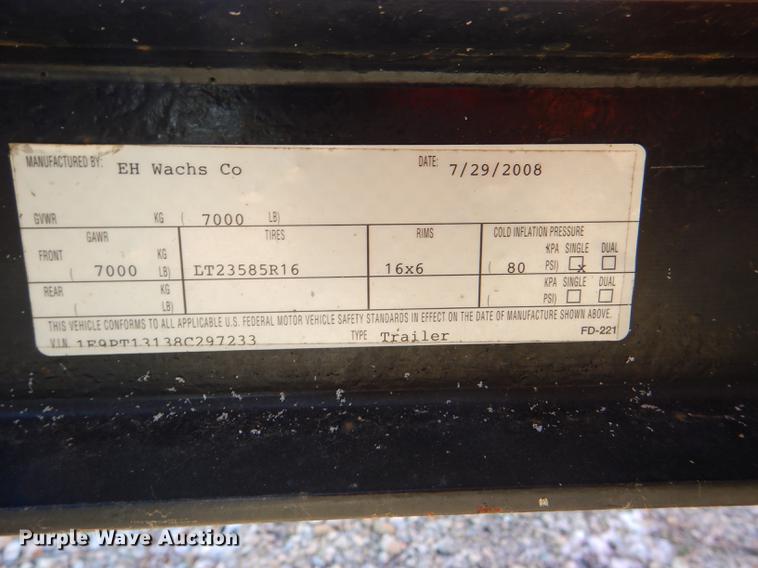 image for item DF1623 2008 E H Wachs Trav-L-Vac vacuum trailer