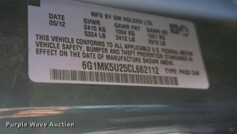 image for item DF1631 2012 Chevrolet Caprice Police