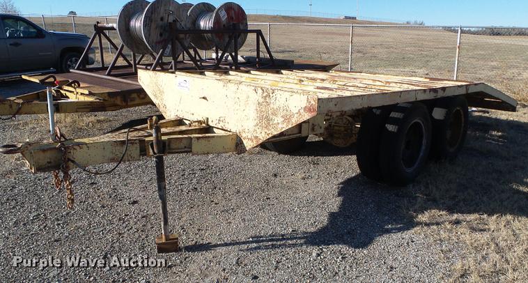 image for item DF2836 1970 shop built tilt deck equipment trailer