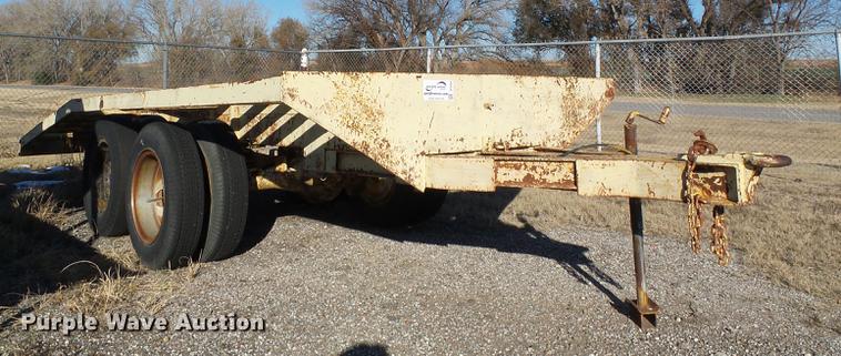 image for item DF2836 1970 shop built tilt deck equipment trailer