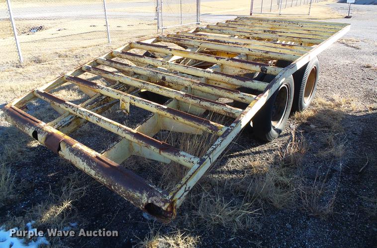 image for item DF2836 1970 shop built tilt deck equipment trailer