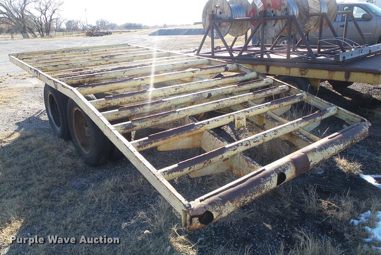image for item DF2836 1970 shop built tilt deck equipment trailer