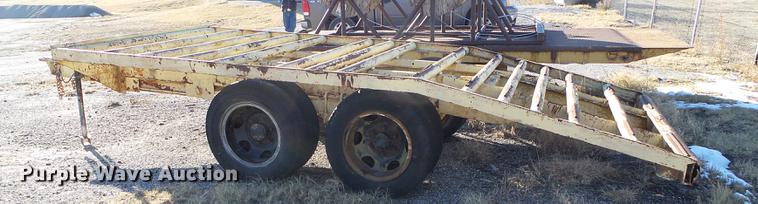 image for item DF2836 1970 shop built tilt deck equipment trailer