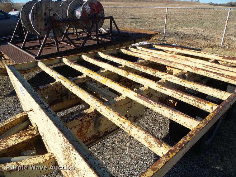 image for item DF2836 1970 shop built tilt deck equipment trailer