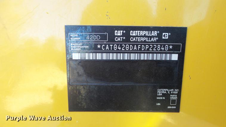 image for item DG2785 2005 Caterpillar 420D backhoe