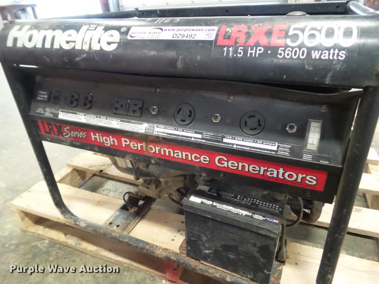 image for item DZ9492 Homelite CRXE5600 generator