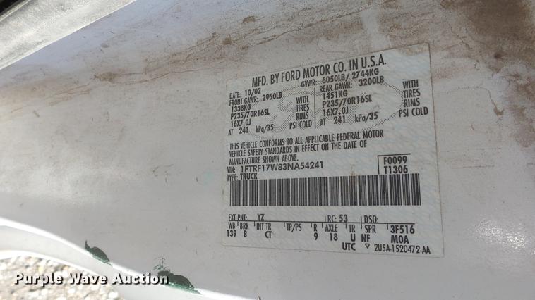 image for item EH9124 2003 Ford F150 pickup truck