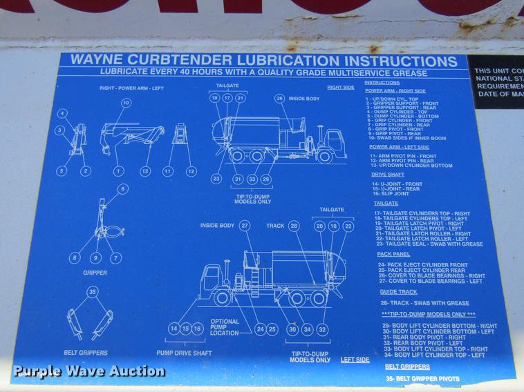 image for item EU9531 2008 American Lafrance Condor refuse truck