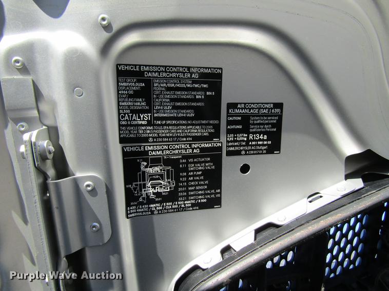 image for item EU9534 2005 Mercedes Benz SL500