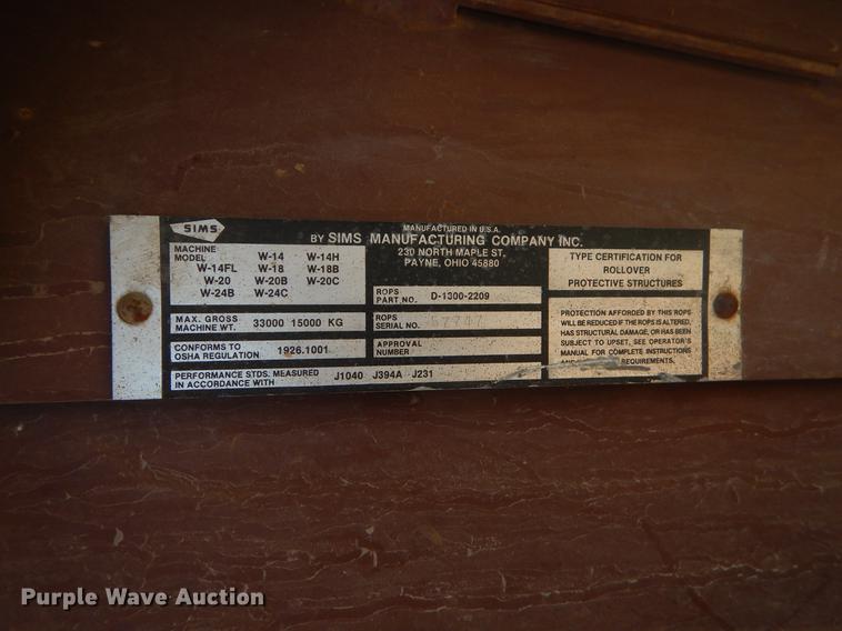 image for item EW9742 1985 Case W14 wheel loader