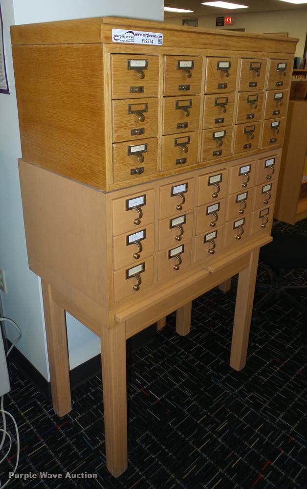 (2) wood index card in Stafford, KS Item FI9374 sold