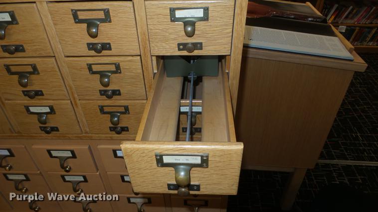 image for item FI9374 (2) wood index card cabinets