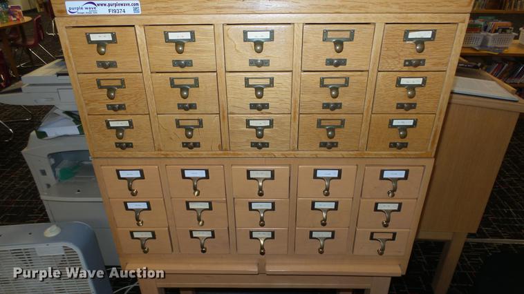 image for item FI9374 (2) wood index card cabinets