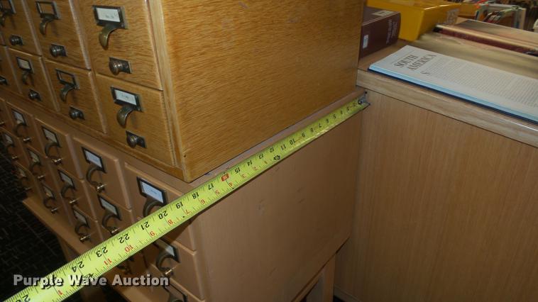 image for item FI9374 (2) wood index card cabinets