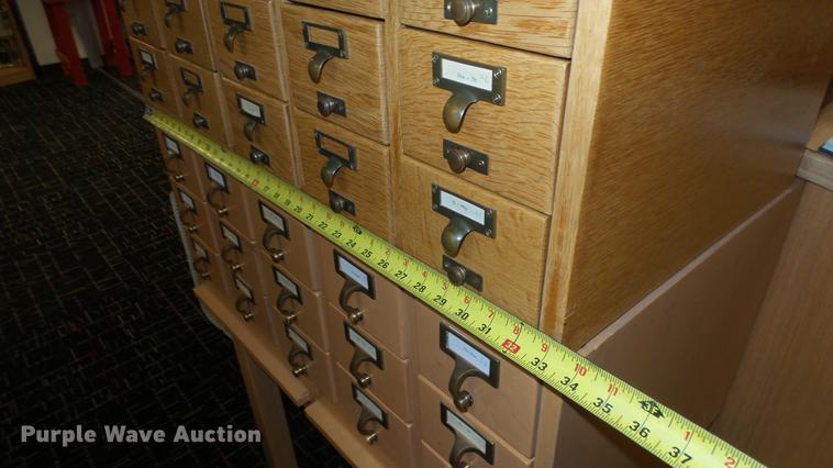 image for item FI9374 (2) wood index card cabinets