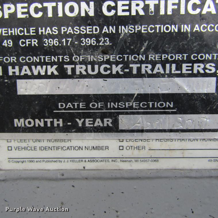 image for item DD2668 1993 Hudson Flowboy CB4000 live bottom asphalt trailer