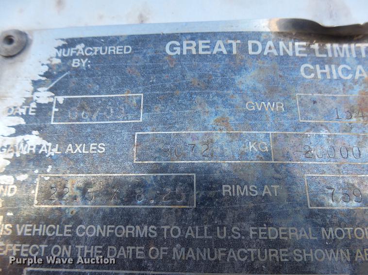 image for item DX9145 2004 Great Dane dry van trailer