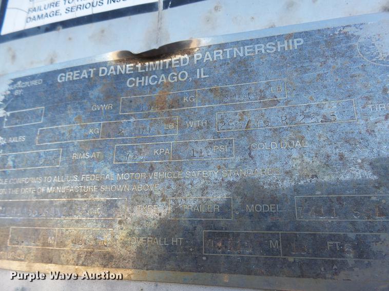 image for item DX9145 2004 Great Dane dry van trailer