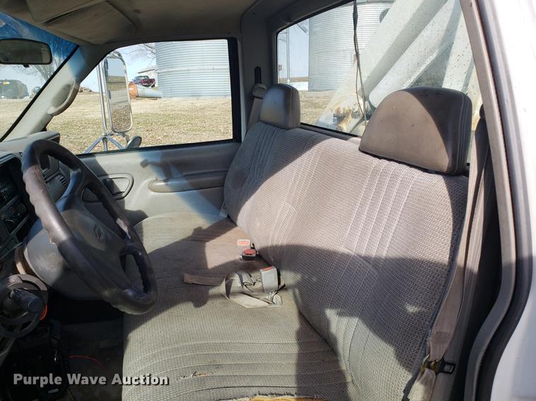 image for item AV9428 1997 Chevrolet 3500 flatbed pickup truck with crane